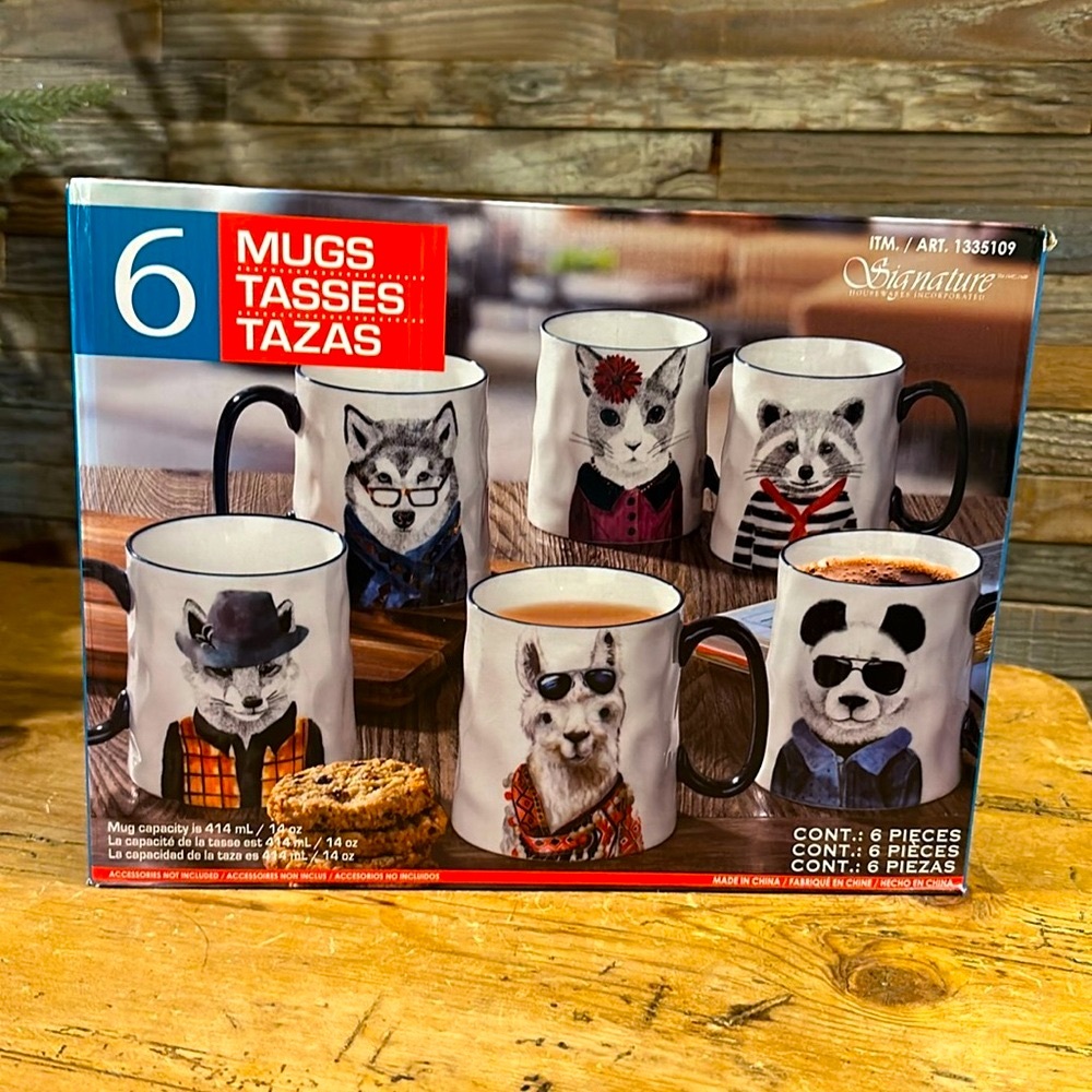 Signature “Hipster” 14oz Mugs 2019 NWT Unopened!